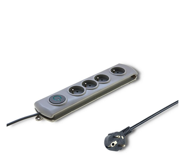 QOLTEC Quick Switch, 4 gniazda, 1,5m, szara 50163 - 462003 - zdjęcie